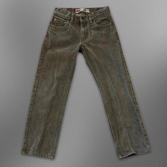 Levi's Classic 505 Jeans Straight-Leg Fit Durable Cotton Fabric Gray Boys US 10 - Picture 1 of 5